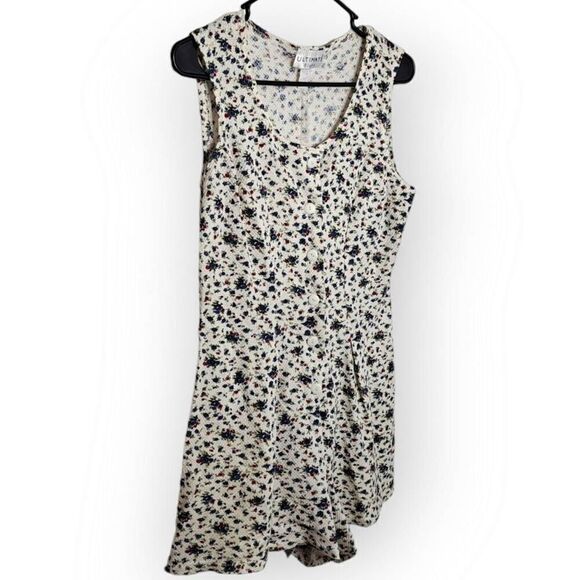 Ultimate Blues Vintage 90s Women's Floral Cotton Romper size Small - Picture 2 of 7